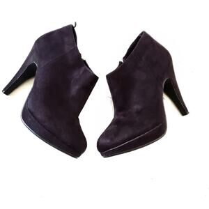 H&M | Black Faux Suede Heeled Ankled Booties